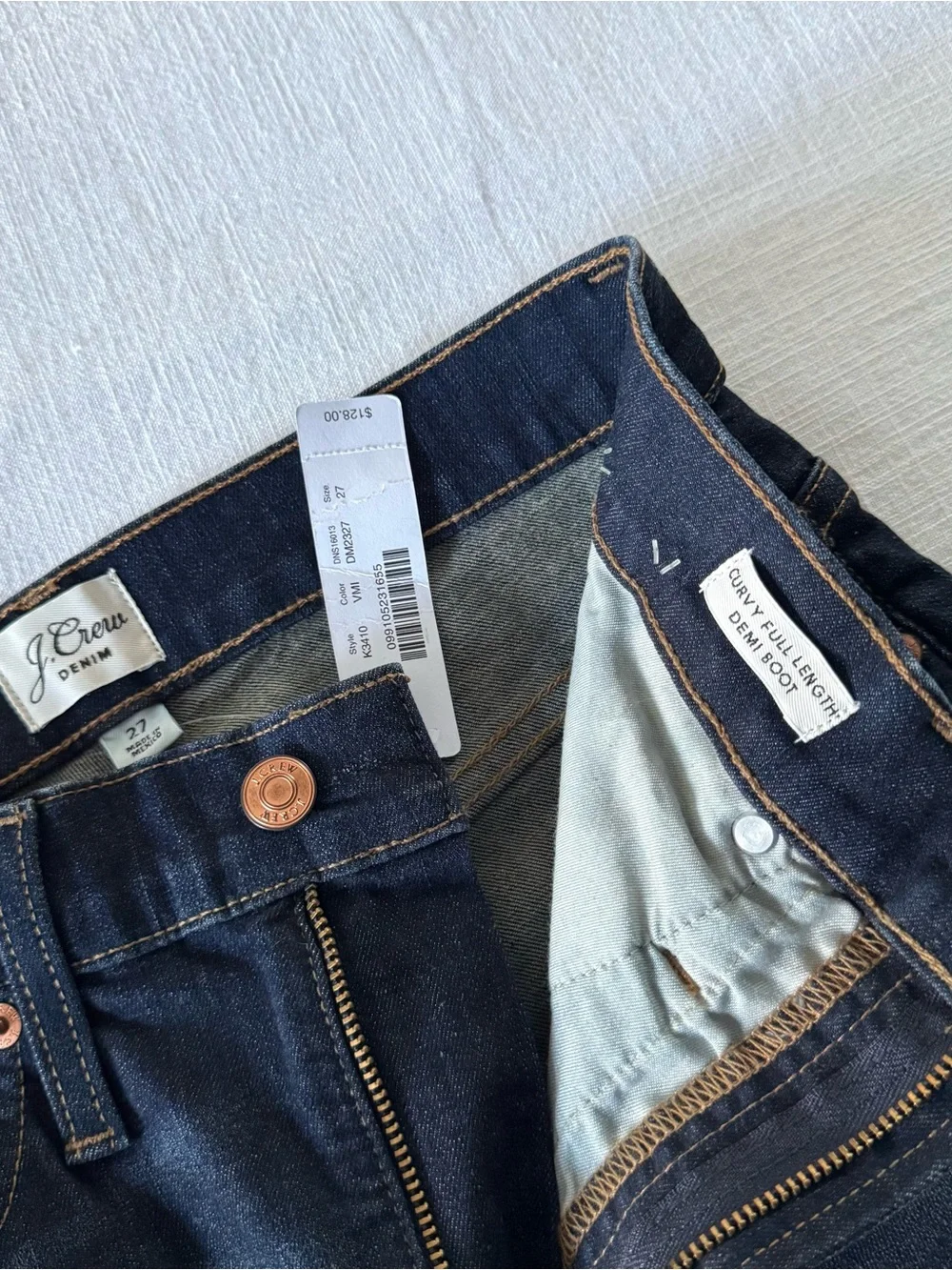 J. Crew NWT Curvy Full Length Demi Boot Jeans, size 27